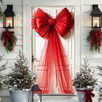 Christmas Door Bow Ribbon Decoration