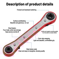 Maintenance Double-ended Square Ratchet Wrench
