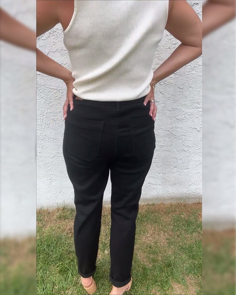Broek Effen Kleur Casual Stretch
