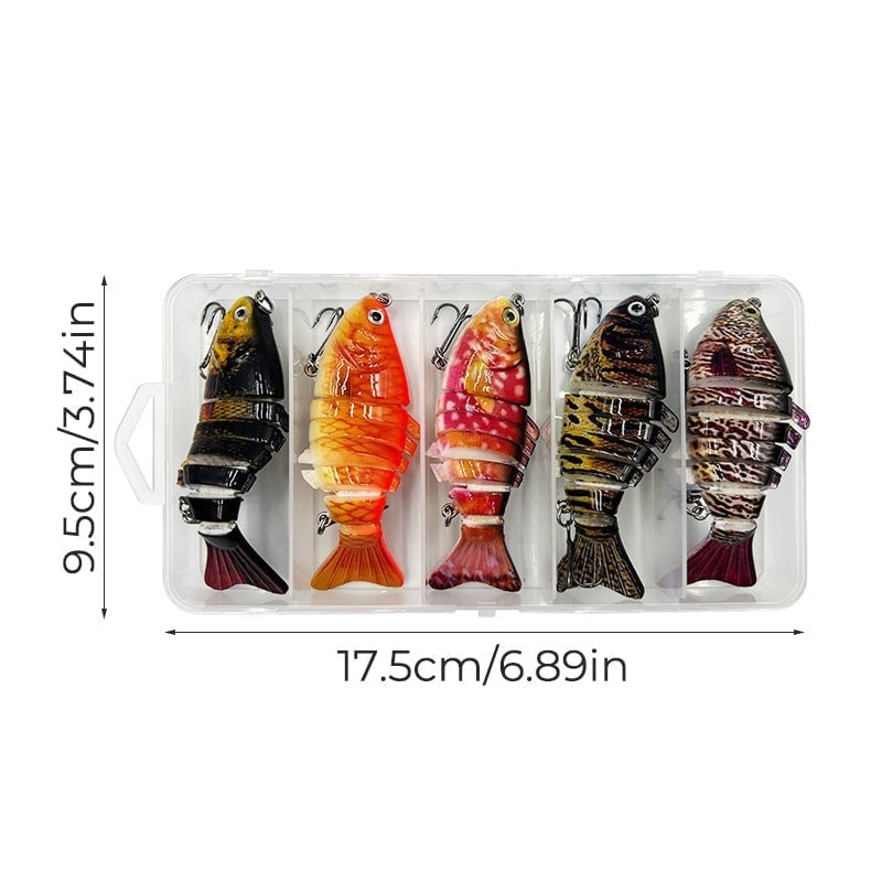Multi-segmented Fish Swimbait Lure Set