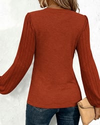 Top Met Gestreept Print-Lantaarnmouw