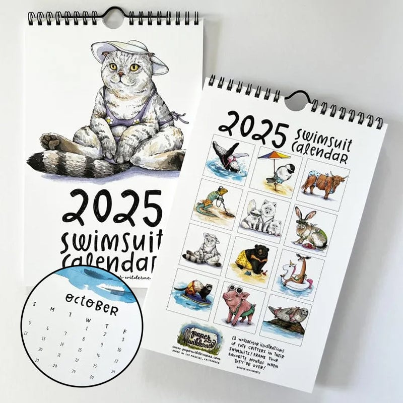 2025 Swimsuit Calendar: Animals in Swimwear