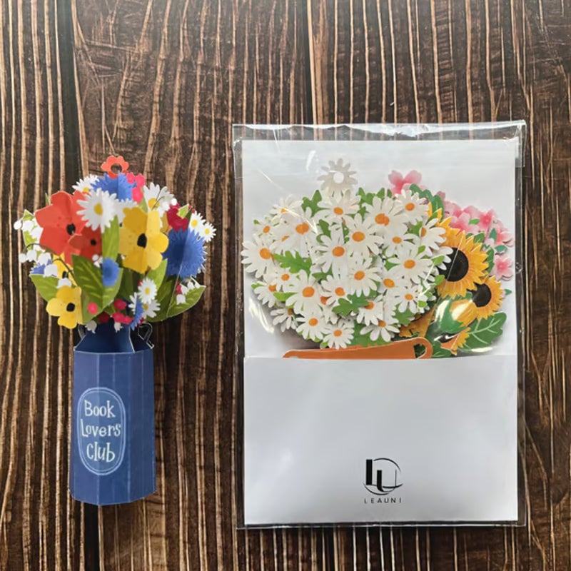 Pre-sale for two weeks-Elegant Bouquet Pop-Up Bookmark