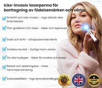 Icke-invasiv laserpenna för borttagning av vårtor och födelsemärken