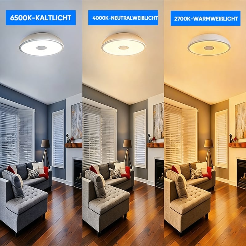3-in-1: Intelligente LED-Deckenleuchte mit Bluetooth-Lautsprecher