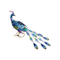 Solar Powered Peacock Garden Statue