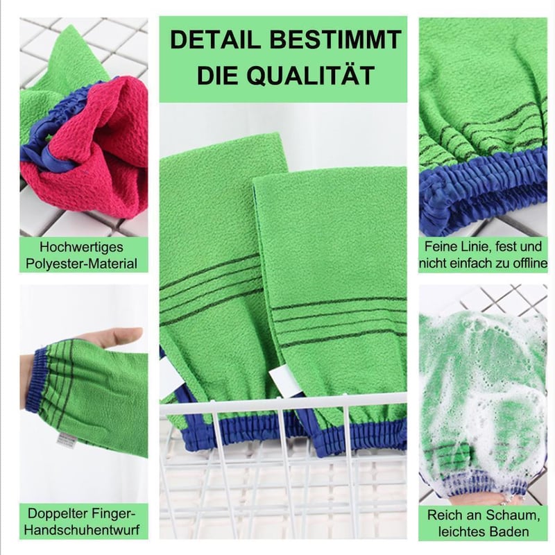 Der Handschuh für das Bad im koreanischen Stil