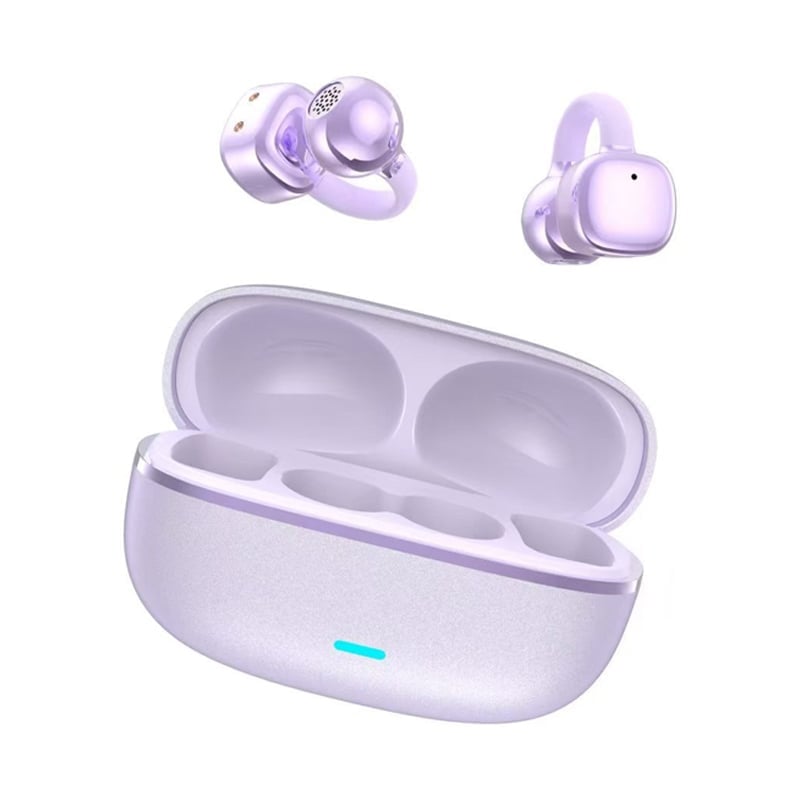 Bluetooth Headphones with Pearl Bow and Ear Clip
