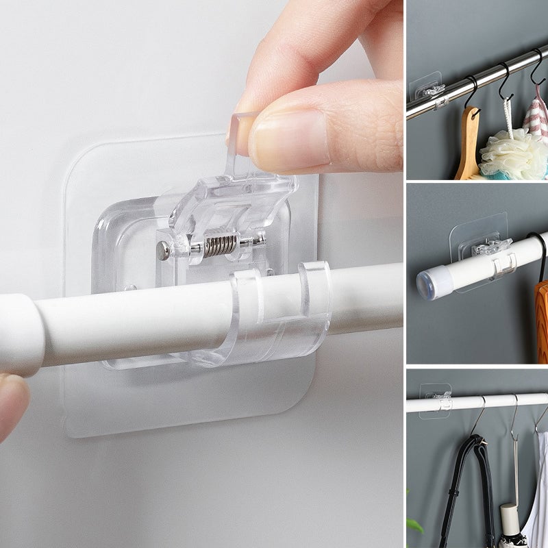 Transparante hangende staafclip