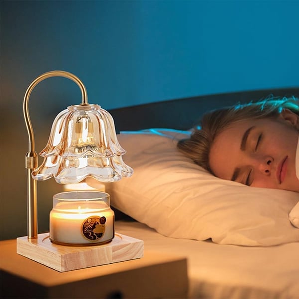 Wood Candle Warmer Lamp with Timer