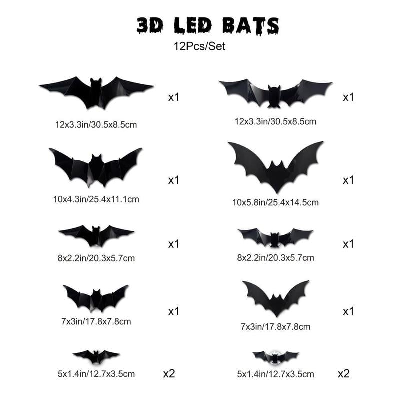 3D-fladdermusdesign LED-dekoration