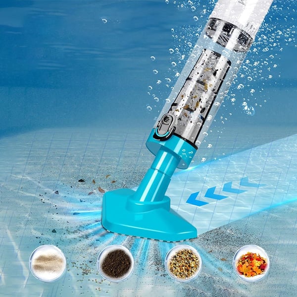 3-in-1 Kabelloser Wiederaufladbarer Poolsauger mit Hochleistungsmotor