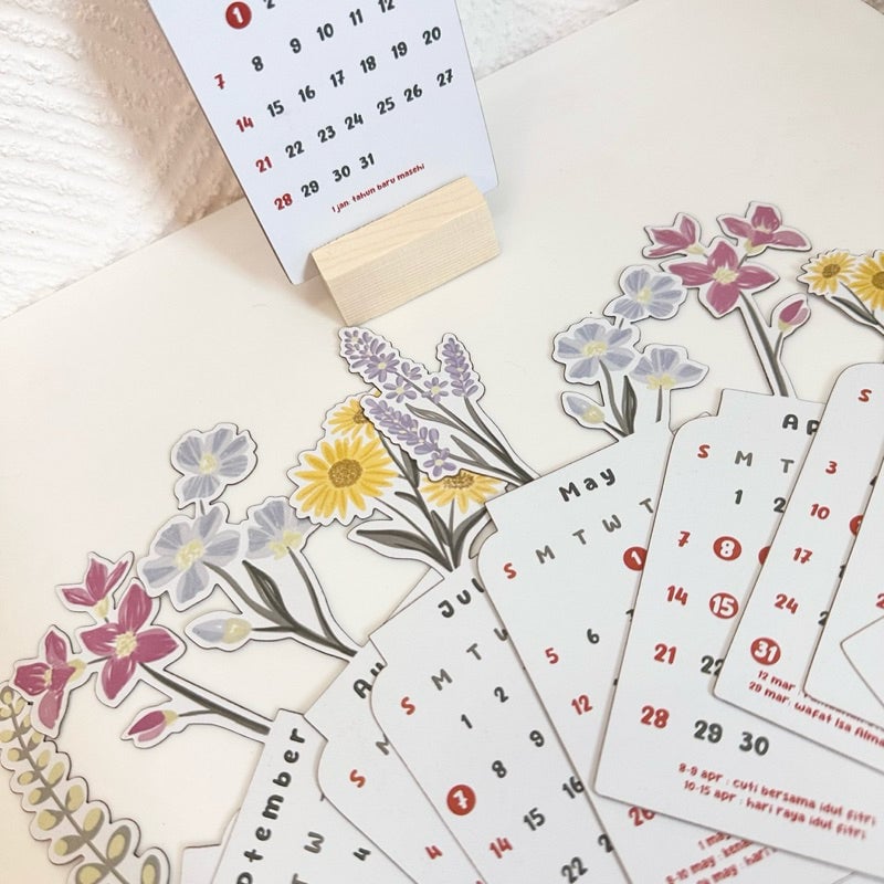 2024 bloem bloeiende bureaukalender