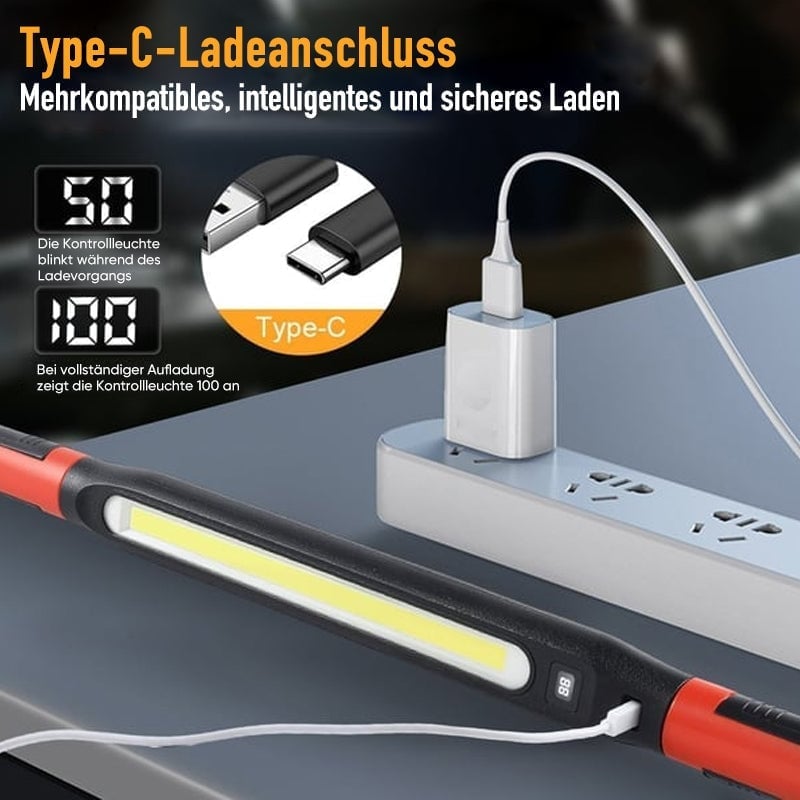 Magnetische, wiederaufladbare LED-Arbeitsleuchte