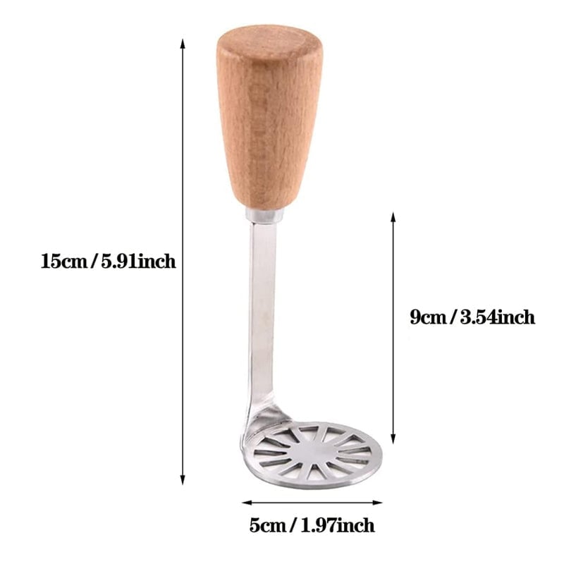 Edelstahl-Kartoffelstampfer mit dickem Griff
