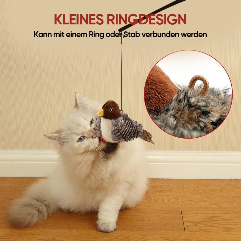 😺Katzenspielzeug - Simulierter zwitschernder Vogel