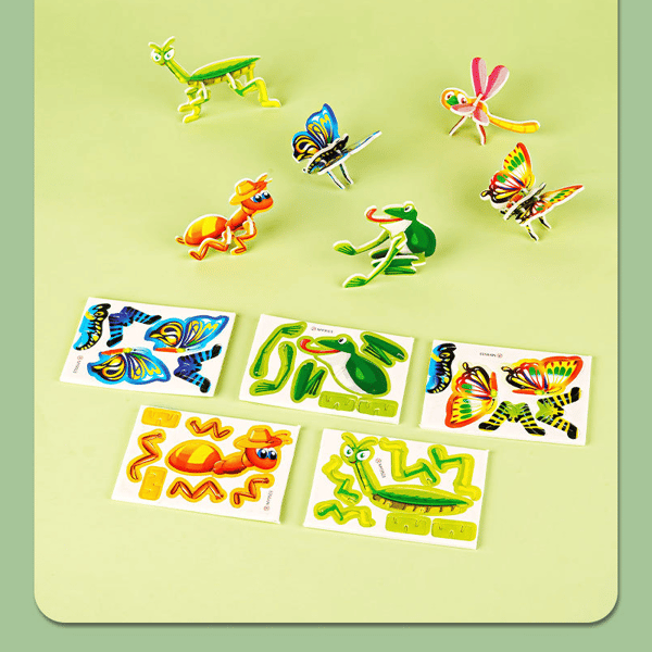 DIY 3D Creative Insect Paper Jigsaw Puzzle