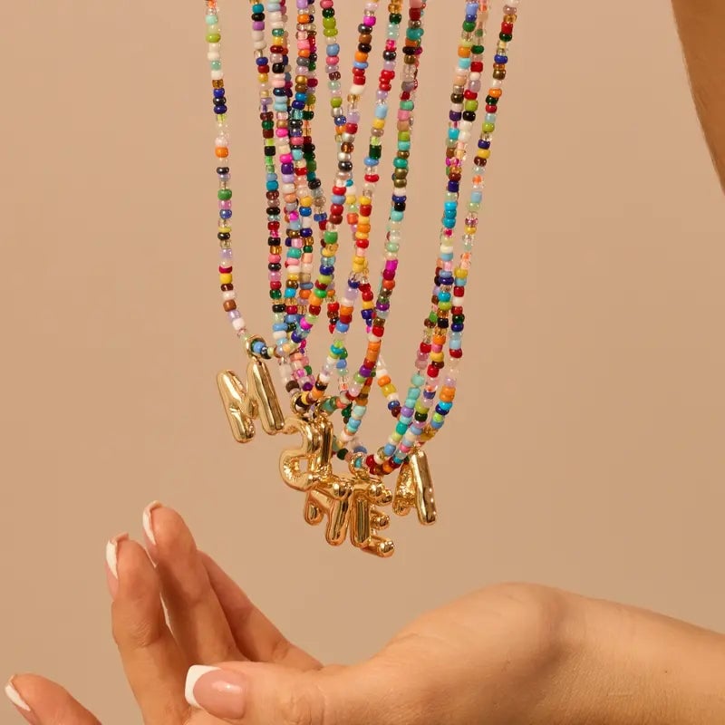 Letter Beaded Necklace