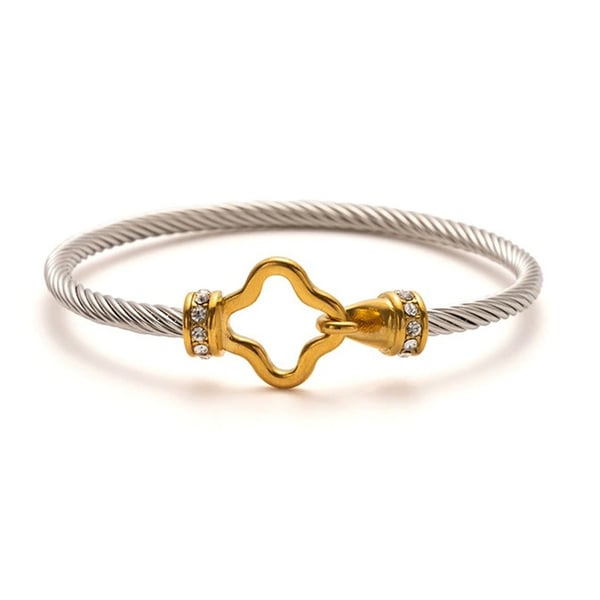 Zweifarbige Armspange mit Knoten-Design