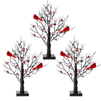 Sakerplus Vintage Glowing Tree With Cardinals Lamp