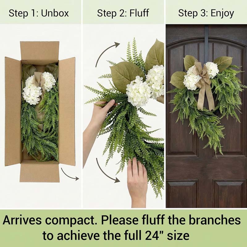Garden-Style Hydrangea Wreath