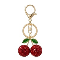 Cherry-Inspired Luxury Keychain Bag Charm