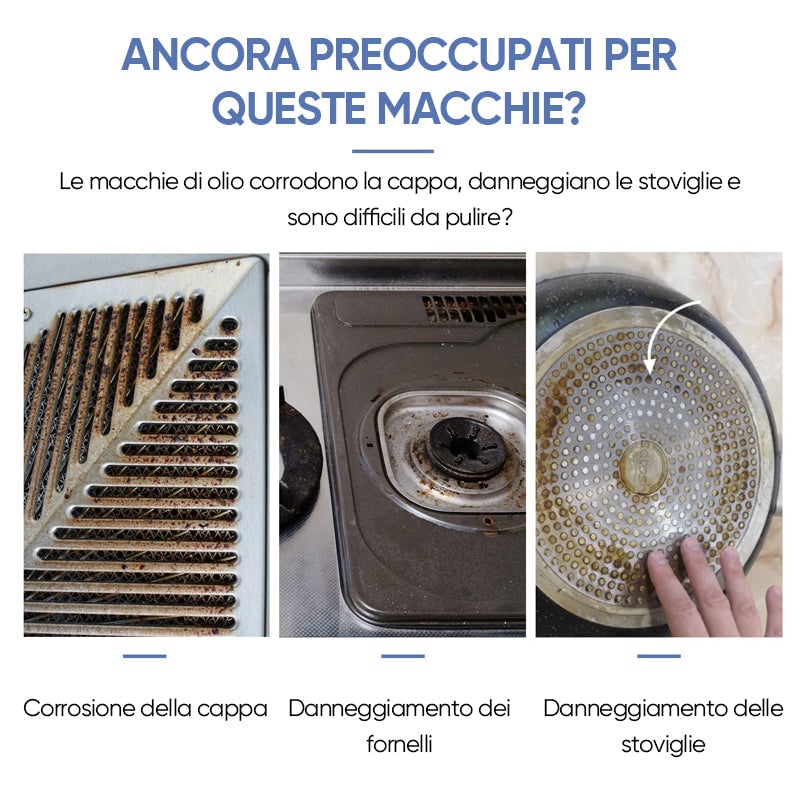 Potente polvere detergente multiuso per la cucina