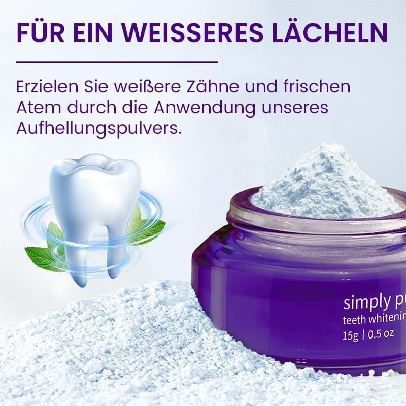 Weißmacher-Zahnpulver für strahlende Zähne