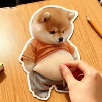 Chubby Shiba Inu Anti-Collision Sticker
