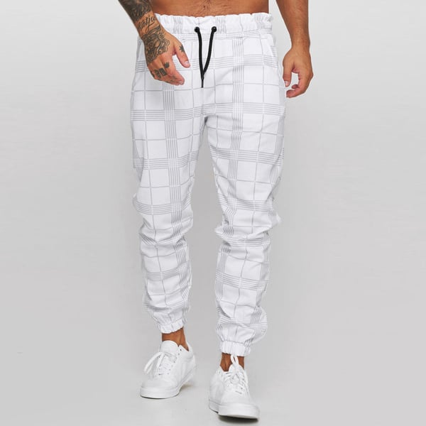 Pantalones de cuadros digitales 3D para hombre