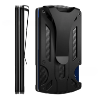 Slim Carbon Fiber Minimalist Wallet with RFID Blocking