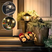 2-in-1 Solar Powered Outdoor Post Light with Integrated Planter Box