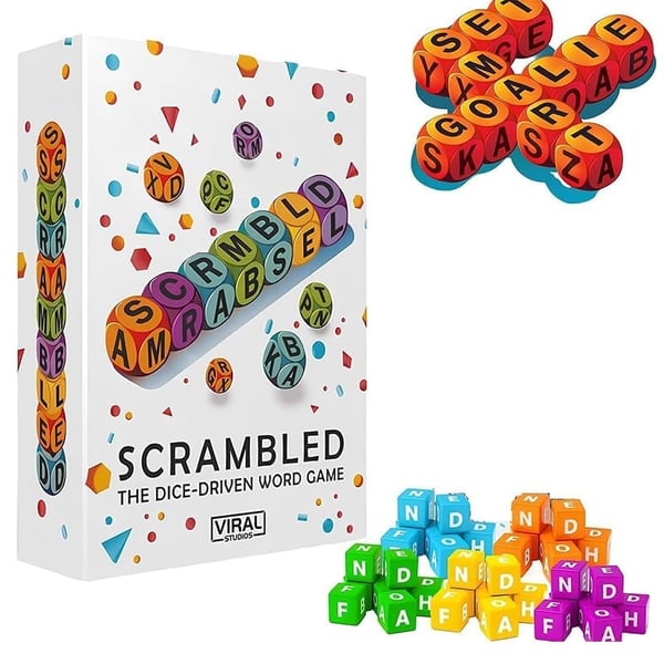 Scrambled Dice Word Game Set