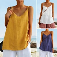 Camisola Suelta de Lino y Algodón para Mujer