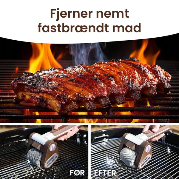 Elektrisk grillrengøringsbørste uden børstehår