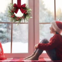 Christmas Small Wreath for Window Door