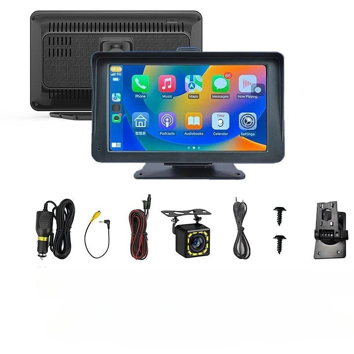 Wireless Apple CarPlay & Android Auto with Backup Camera Portable Car Stereo Radio