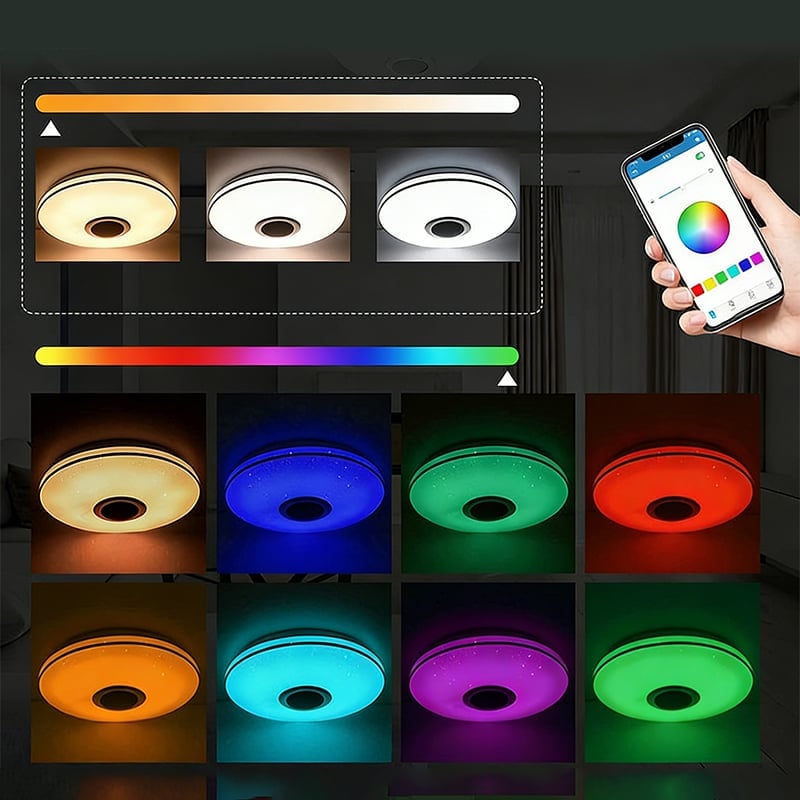 3-in-1: Intelligente LED-Deckenleuchte mit Bluetooth-Lautsprecher