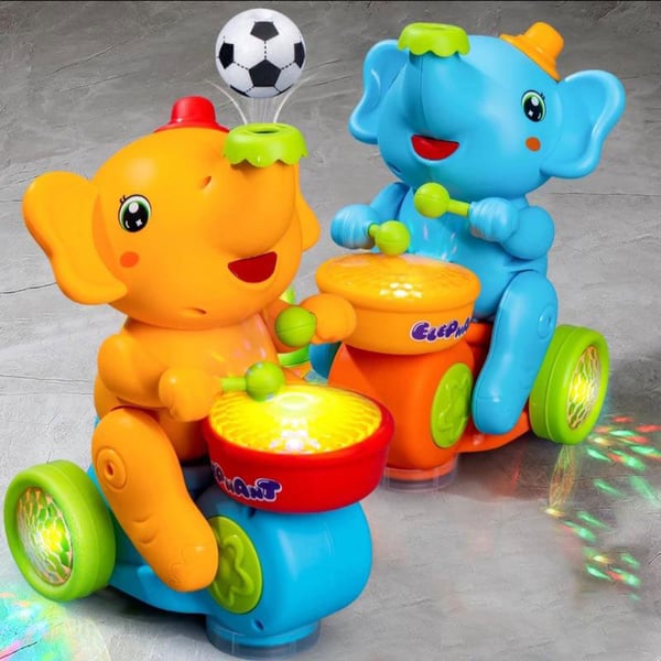 Interactive LED Elephant Toy for Toddlers & Kids with Realistic Sounds