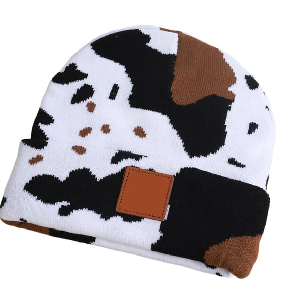 Unisex Cow Print Watch Cap
