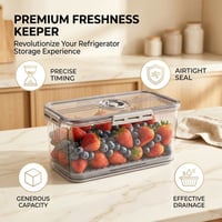 Fridge Storage Box with Drain Tray
