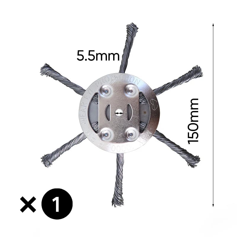 6 inch Steel Wire Brush Cutter Trimmer Head