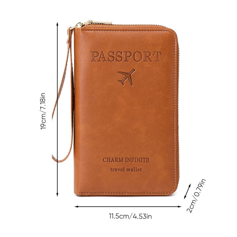 RFID Blocking Long Passport Wallet