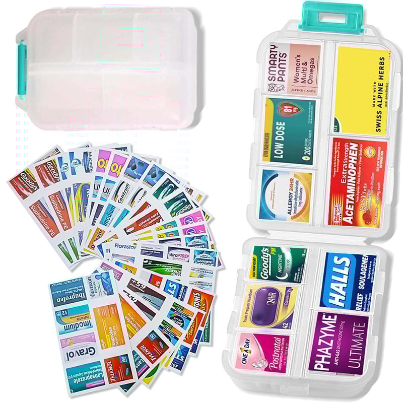 Multi-grid Clear Food Storage Box with Lid & Handle