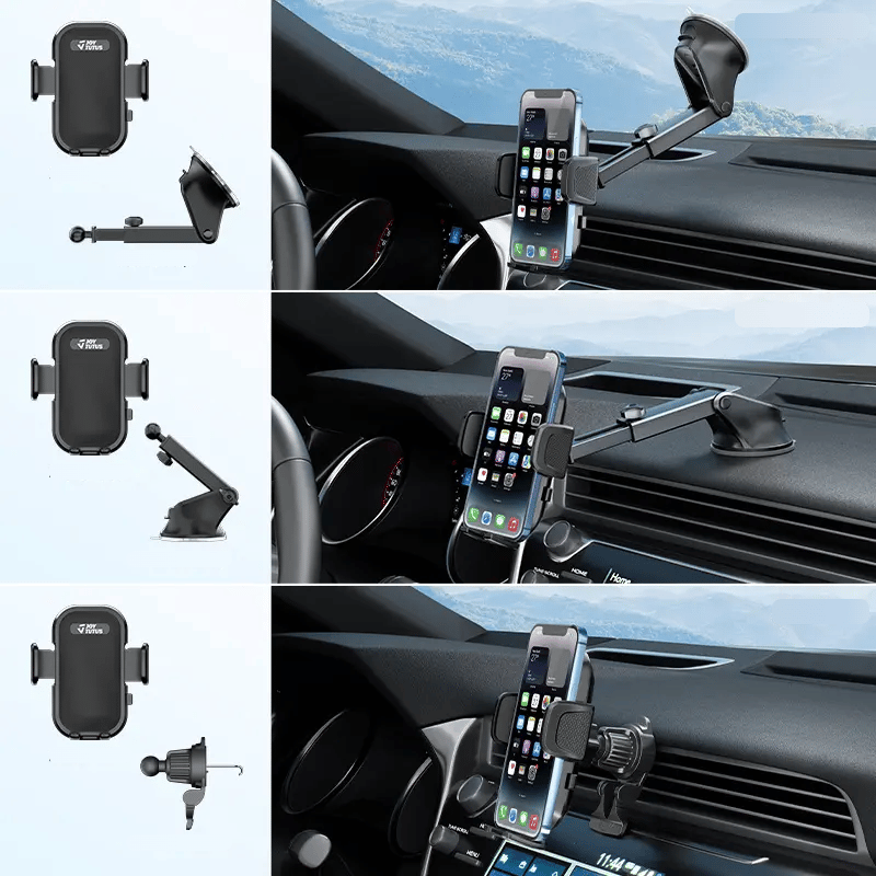 3-in-1 Autotelefonhalterung mit starkem Saugnapf