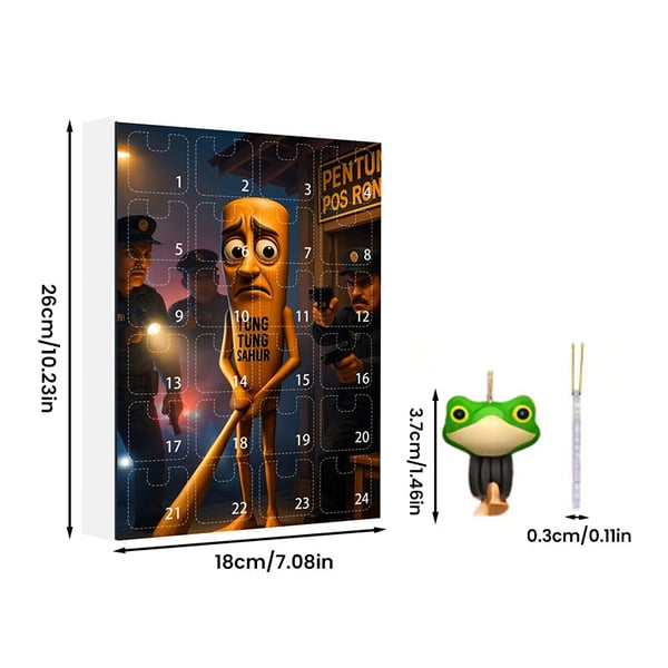 24 Pcs Advent Calendar Acrylic Figures