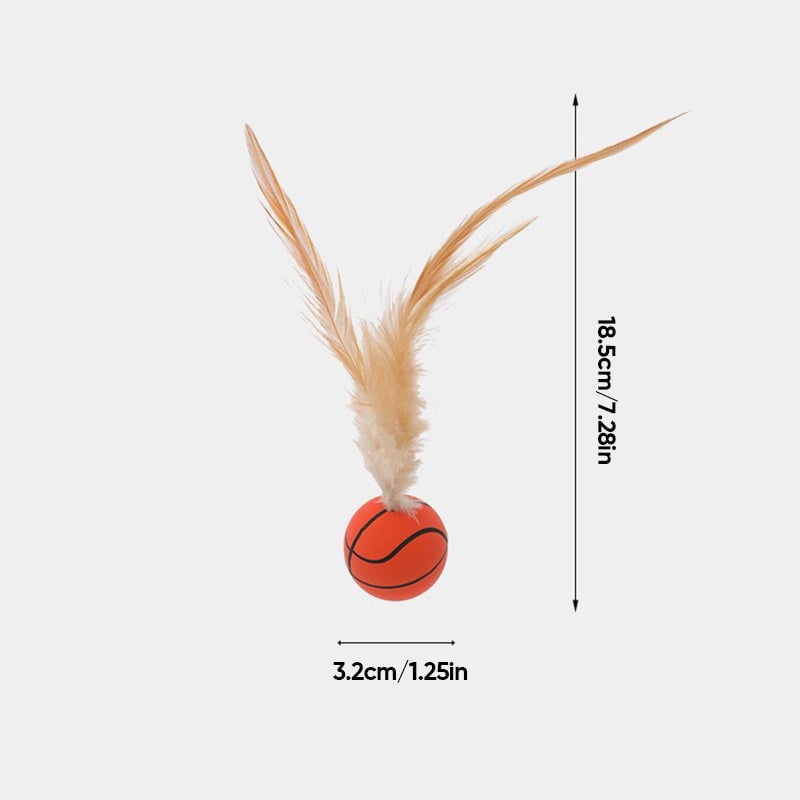 Interactive Feather Ball Toy Set for Cats