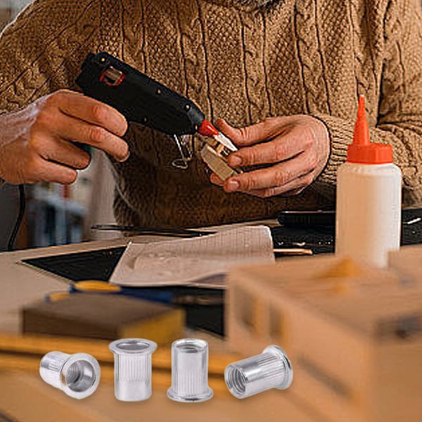 Aluminum open split rivet nuts