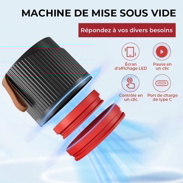 Kit de Scelleur Sous Vide Électrique pour Bocaux Mason