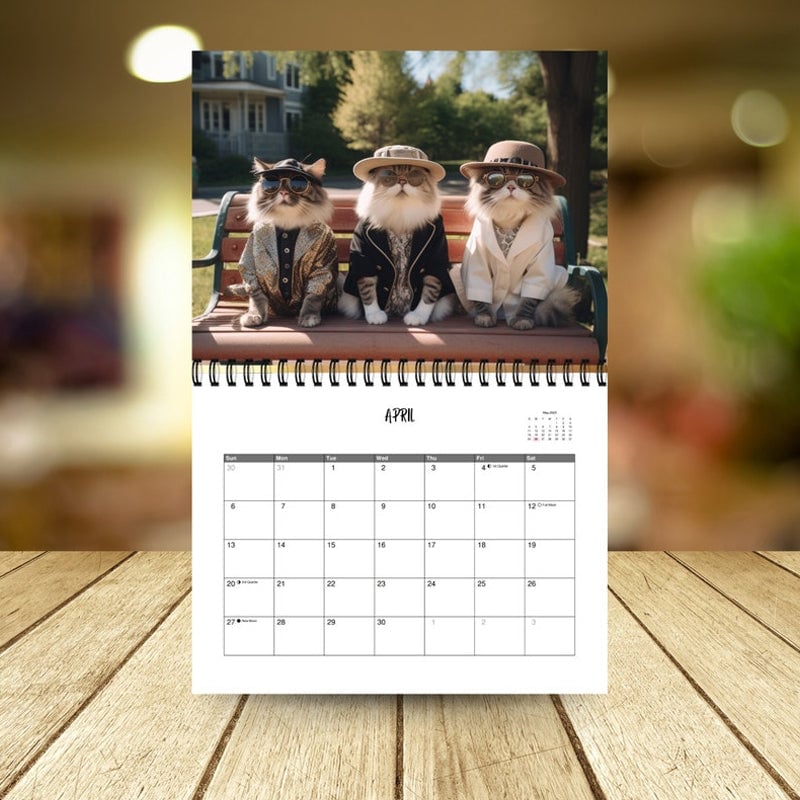 2025 Stijlvolle kattenkalender/cadeau voor kattenliefhebber